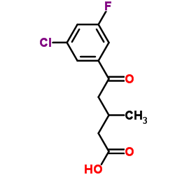 5-(3-CHLORO-5-FLUOROPHENYL)-3-METHYL-5-OXOVALERIC ACID structure