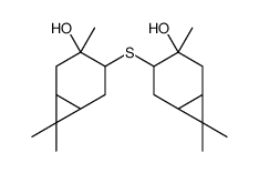 4,4'-thiobis[3,7,7-trimethylbicyclo[4.1.0]heptan-3-ol] structure