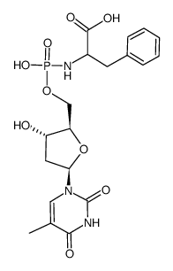deoxythymidylyl-(5'-->N)-phenylalanine结构式