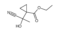 1-(1-cyano-1-hydroxy-ethyl)-cyclopropanecarboxylic acid ethyl ester结构式