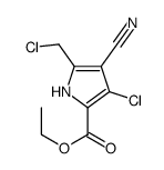 ethyl 3-chloro-5-(chloromethyl)-4-cyano-1H-pyrrole-2-carboxylate Structure