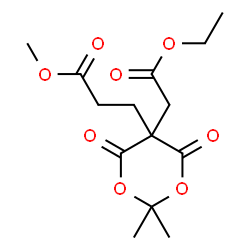 methyl 3-(5-(2-ethoxy-2-oxoethyl)-2,2-dimethyl-4,6-dioxo-1,3-dioxan-5-yl)propanoate结构式