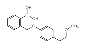 2-[(4-(2-Methoxyethyl)phenoxy)methyl]phenylboronic acid Structure