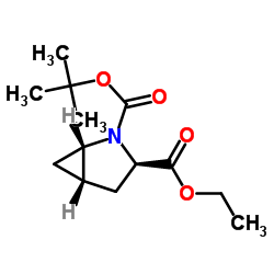 (1s,3r,5s)-2-boc-2-氮杂双环[3.1.0]己烷-3-羧酸乙酯结构式