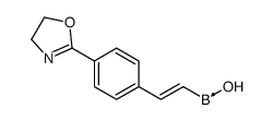 2-[4-(4,5-dihydro-1,3-oxazol-2-yl)phenyl]ethenyl-hydroxyboron Structure