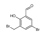 5-bromo-3-(bromomethyl)-2-hydroxybenzaldehyde Structure