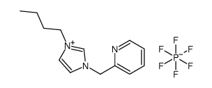 1-Butyl-3-(2-pyridinylmethyl)-1H-imidazolium hexafluorophosphate结构式