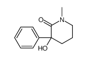 3-hydroxy-1-methyl-3-phenyl-2-piperidinone结构式