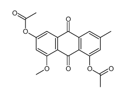 (5-acetyloxy-4-methoxy-7-methyl-9,10-dioxoanthracen-2-yl) acetate结构式