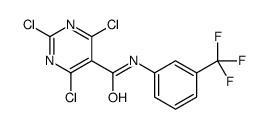 2,4,6-trichloro-N-[3-(trifluoromethyl)phenyl]pyrimidine-5-carboxamide结构式