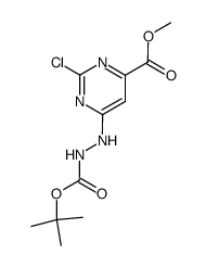 methyl 6-(N'-tert-butoxycarbonylhydrazino)-2-chloropyrimidine-4-carboxylate Structure
