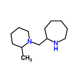 2-[(2-Methyl-1-piperidinyl)methyl]azepane Structure
