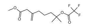 7-Methyl-3-methylene-7-(2,2,2-trifluoro-acetoxy)-octanoic acid methyl ester结构式