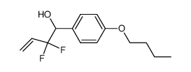 1-(4-Butoxy-phenyl)-2,2-difluoro-but-3-en-1-ol结构式