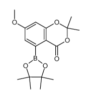 7-methoxy-2,2-dimethyl-5-(4,4,5,5-tetramethyl-1,3,2-dioxaborolan-2-yl)-4H-benzo[d][1,3]dioxin-4-one Structure