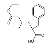 (2S)-2-[(4-ethoxy-4-oxobutan-2-ylidene)amino]-3-phenylpropanoic acid结构式