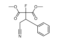 dimethyl 2-(2-cyano-1-phenylethyl)-2-fluoropropanedioate Structure