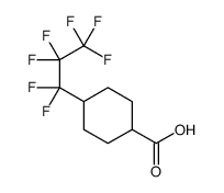 4-(1,1,2,2,3,3,3-heptafluoropropyl)cyclohexane-1-carboxylic acid结构式