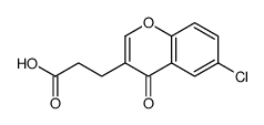 3-(6-chloro-4-oxochromen-3-yl)propanoic acid Structure