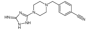 4-[[4-(5-amino-1H-1,2,4-triazol-3-yl)piperazin-1-yl]methyl]benzonitrile结构式