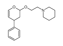 1-[2-[(4-phenyl-3,4-dihydro-2H-pyran-2-yl)oxy]ethyl]piperidine Structure