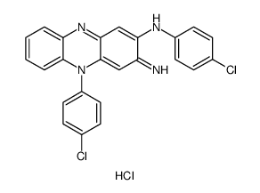 2-Phenazinamine, N,5-bis(4-chlorophenyl)-3,5-dihydro-3-imino-, hydrochloride (1:1)结构式