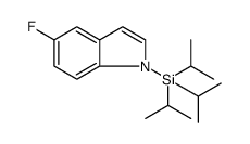 1H-Indole, 5-fluoro-1-[tris(1-methylethyl)silyl]结构式