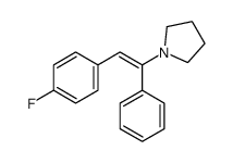 1-[2-(4-fluorophenyl)-1-phenylethenyl]pyrrolidine结构式