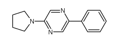 2-苯基-5-吡咯烷-1-吡嗪结构式