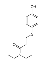 N,N-diethyl-3-(4-hydroxyphenyl)sulfanylpropanamide结构式