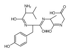 2-[[(2S)-2-[[(2S)-2-[[(2S)-2-amino-3-methylbutanoyl]amino]-3-(4-hydroxyphenyl)propanoyl]amino]propanoyl]amino]acetic acid Structure