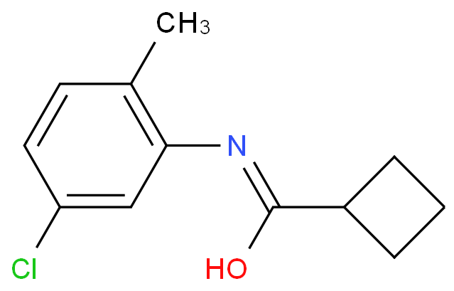 N-(5-chloro-2-methylphenyl)cyclobutanecarboxamide结构式