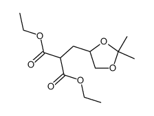 (2,2-dimethyl-[1,3]dioxolan-4-ylmethyl)-malonic acid diethyl ester Structure