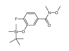 3-[tert-butyl(dimethyl)silyl]oxy-4-fluoro-N-methoxy-N-methylbenzamide结构式