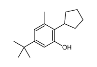 5-tert-butyl-2-cyclopentyl-3-methylphenol结构式