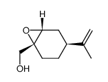 (1R,2R,4S)-(-)-1,2-epoxy-1-hydroxymethyl-4-isopropenylcyclohexane结构式