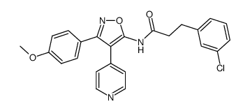 5-[3-(3-chlorophenyl)propionylamino]-3-(4-methoxyphenyl)-4-(4-pyridyl)isoxazole Structure