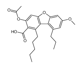 3-acetoxy-7-methoxy-1-pentyl-9-propyl-dibenzofuran-2-carboxylic acid结构式