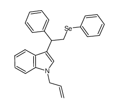 1-allyl-3-(1-phenyl-2-phenylselenoethyl)-1H-indole结构式