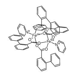 [Fe2(μ2-2-biphenylcarboxylate)4(py)2] Structure