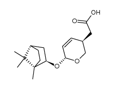 [2(R)-(1-bornyloxy)-5,6-dihydro-2H-pyran-5(R)-yl]acetic acid Structure