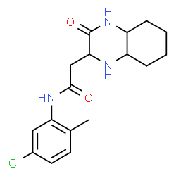 N-(5-chloro-2-methylphenyl)-2-(3-oxodecahydro-2-quinoxalinyl)acetamide结构式