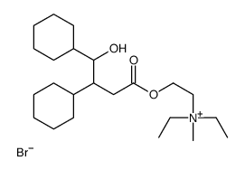 2-(3,4-dicyclohexyl-4-hydroxybutanoyl)oxyethyl-diethyl-methylazanium,bromide结构式