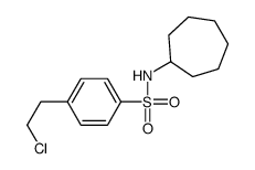 4-(2-chloroethyl)-N-cycloheptylbenzenesulfonamide结构式