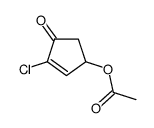 (3-chloro-4-oxocyclopent-2-en-1-yl) acetate Structure