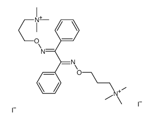 3-[(E)-[(2E)-1,2-diphenyl-2-[3-(trimethylazaniumyl)propoxyimino]ethylidene]amino]oxypropyl-trimethylazanium,diiodide结构式