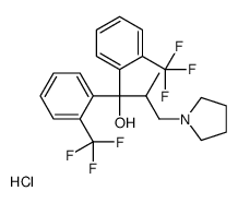 2-methyl-3-pyrrolidin-1-yl-1,1-bis[2-(trifluoromethyl)phenyl]propan-1-ol,hydrochloride结构式