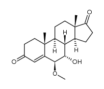 6β-Methoxy-7α-hydroxy-androsten-(4)-dion-(3,17) Structure