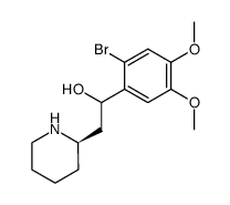 1-(2-bromo-4,5-dimethoxyphenyl)-2-((R)-piperidin-2-yl)ethan-1-ol结构式