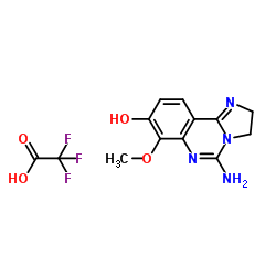 5-Amino-7-methoxy-2,3-dihydroimidazo[1,2-c]quinazolin-8-ol trifluoroacetate (1:1) Structure